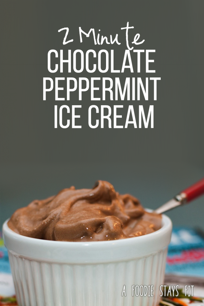 2 Minute Chocolate Peppermint Ice Cream