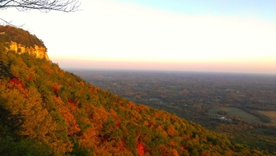 Fall Colors & Sunset at Pilot Mountain