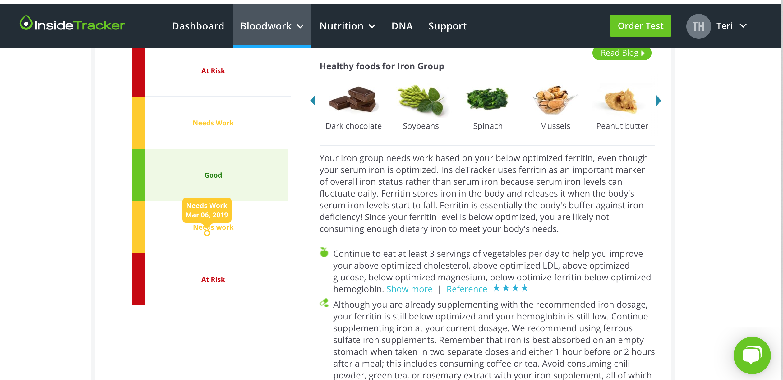 insidetracker review iron group