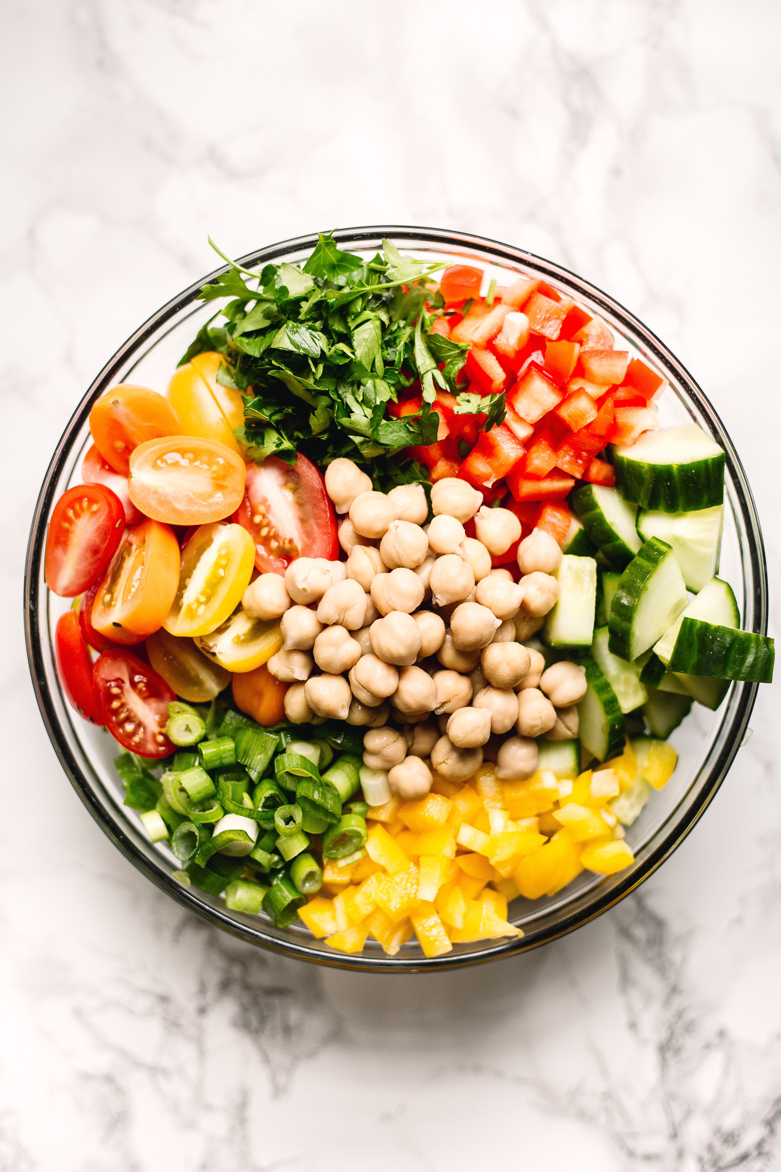 Rainbow chickpea salad recipe