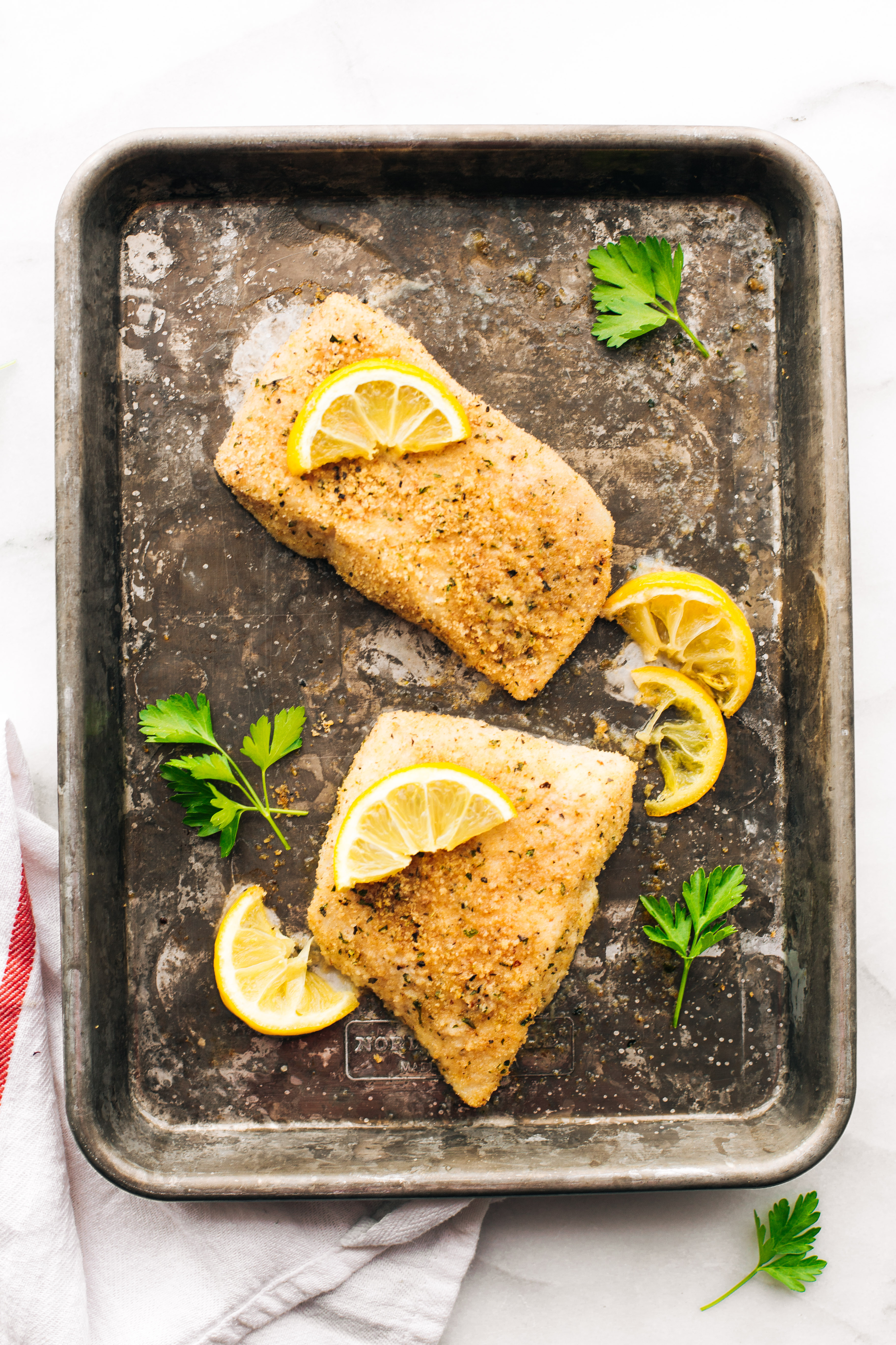 Baked Halibut with bread crumbs recipe