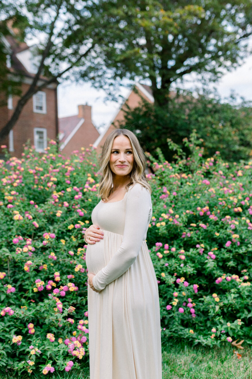 Nude Maternity Dress With Train, Photoshoot Dress, Tulle Maxi Gown, Nu