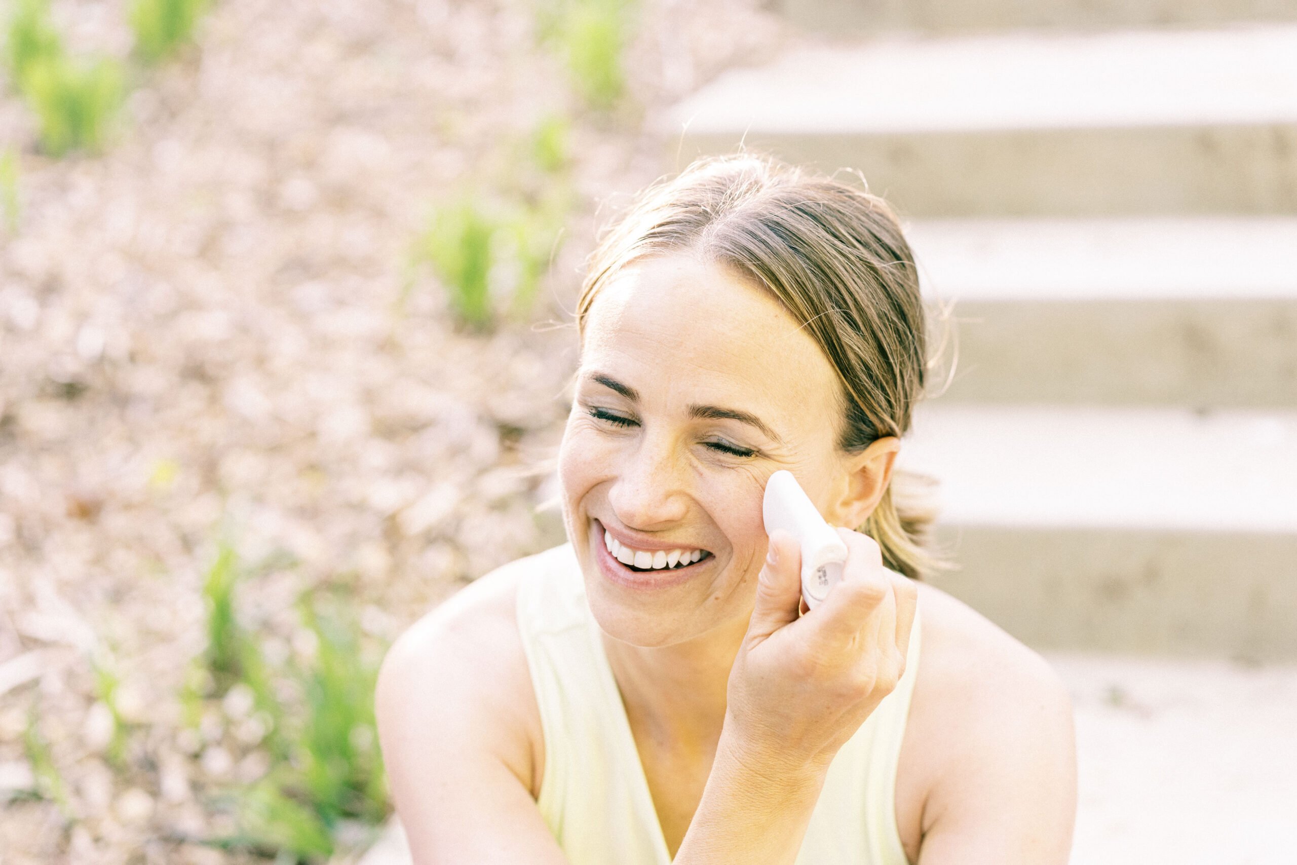sunscreen stick on face | Beautycounter Sunscreen Review