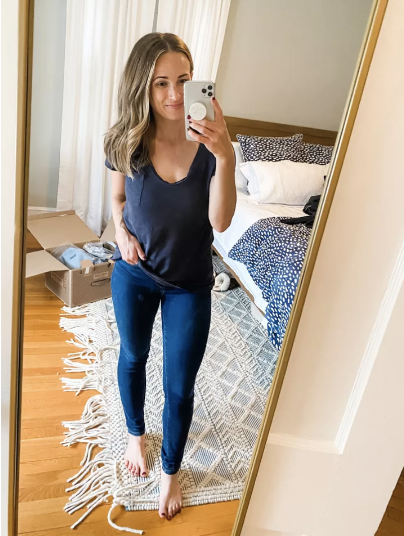 classic jean and a simple tee | March Outfit Roundup