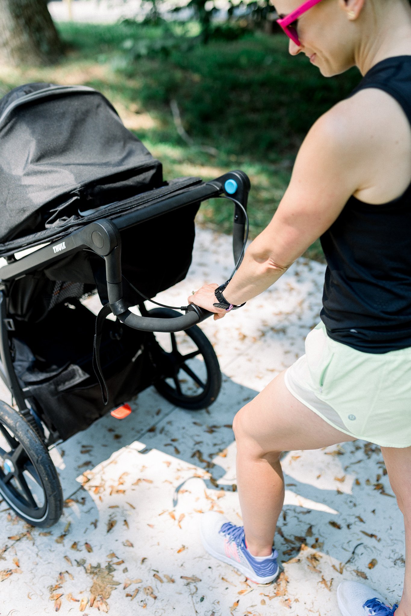 running with baby in stroller