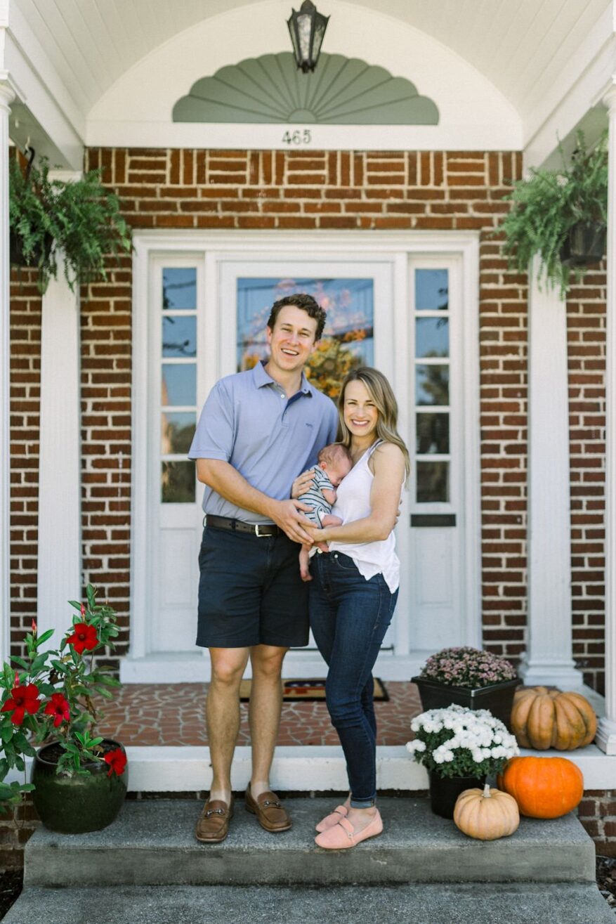 TeriLyn Adams with her family showing Affordable Fall Decor Inspiration