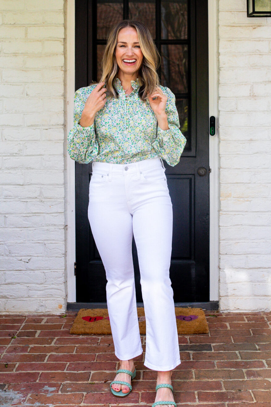 TeriLyn Adams wearing Kick Out Crop Jeans from Madewell Jeans