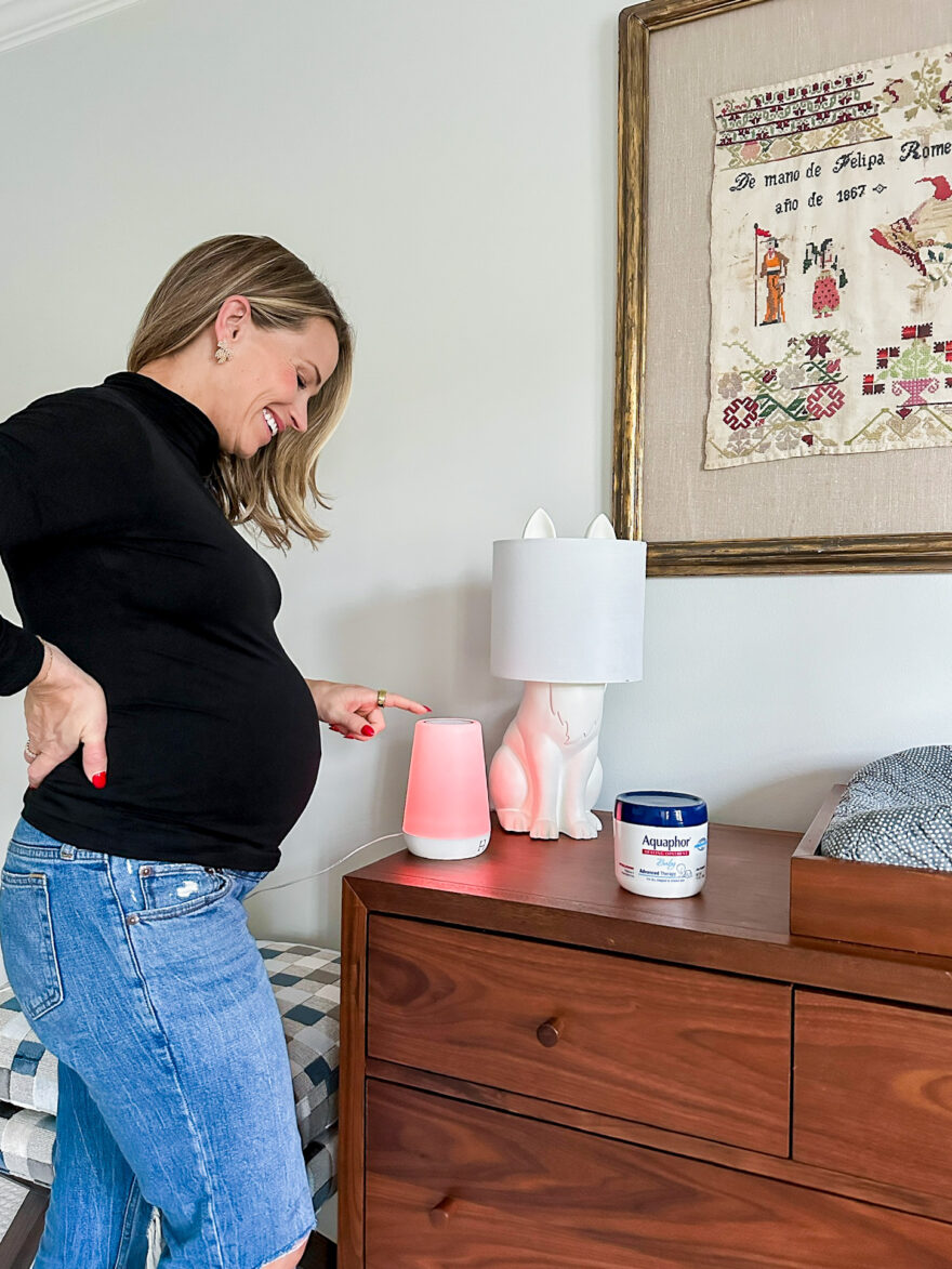 TeriLyn Adams using a humidifier from her Target Baby Registry