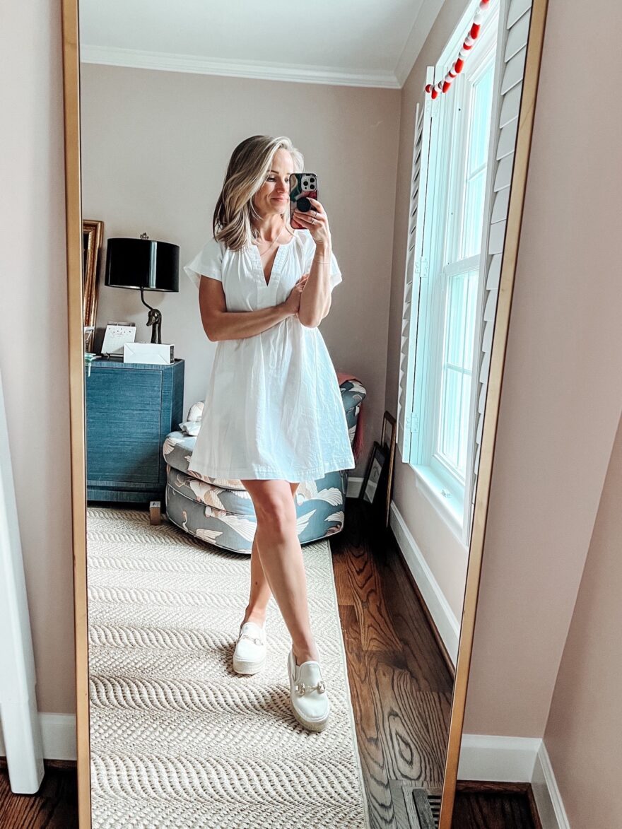  TeriLyn Adams wearing Sneakers to Wear with Dresses in white