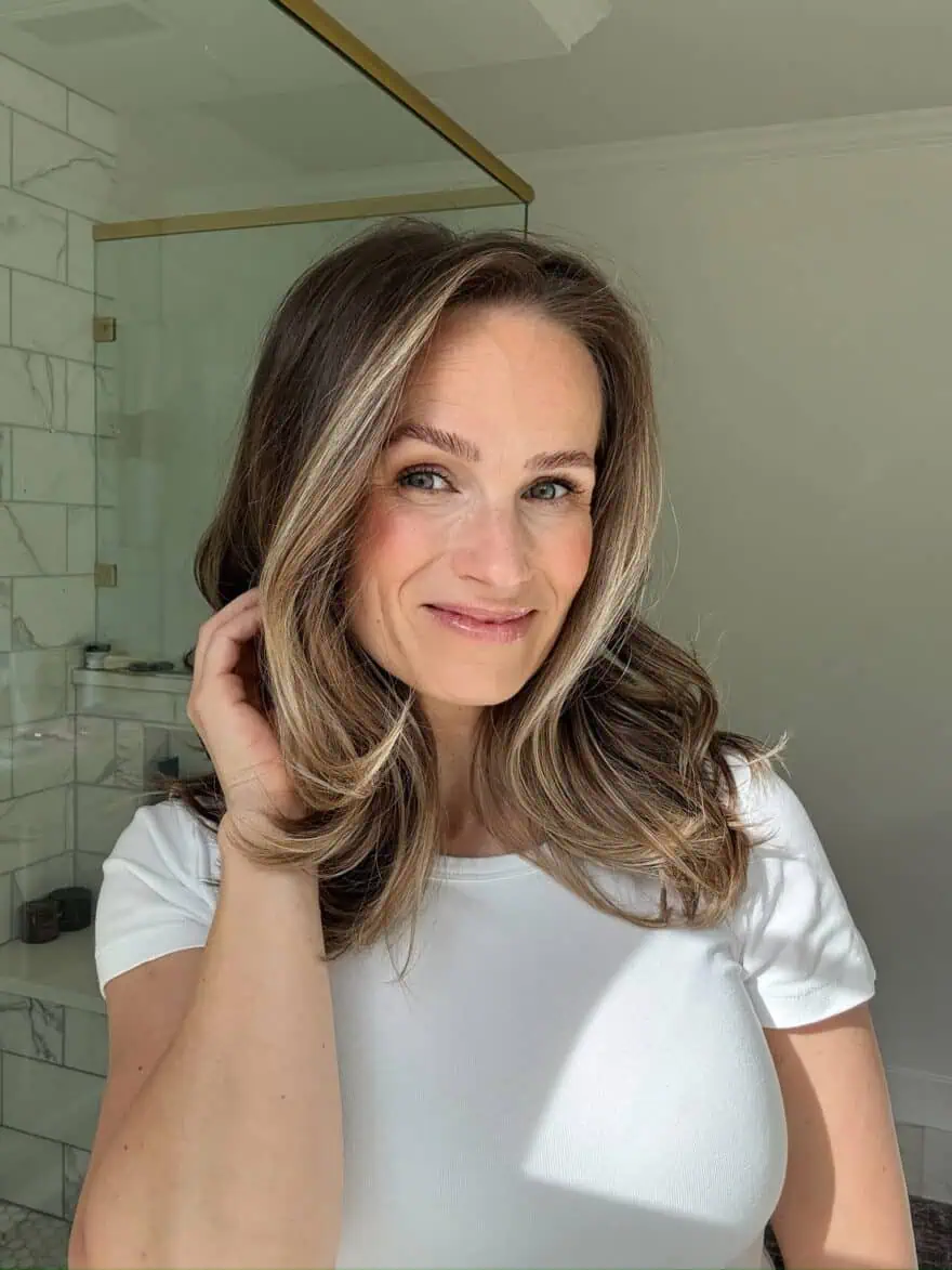 Woman with styled hair