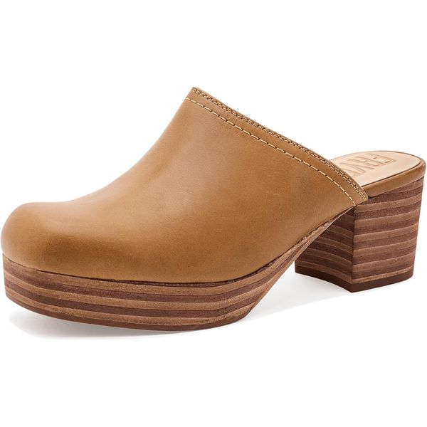 Frye Campus tan leather clog pregnancy