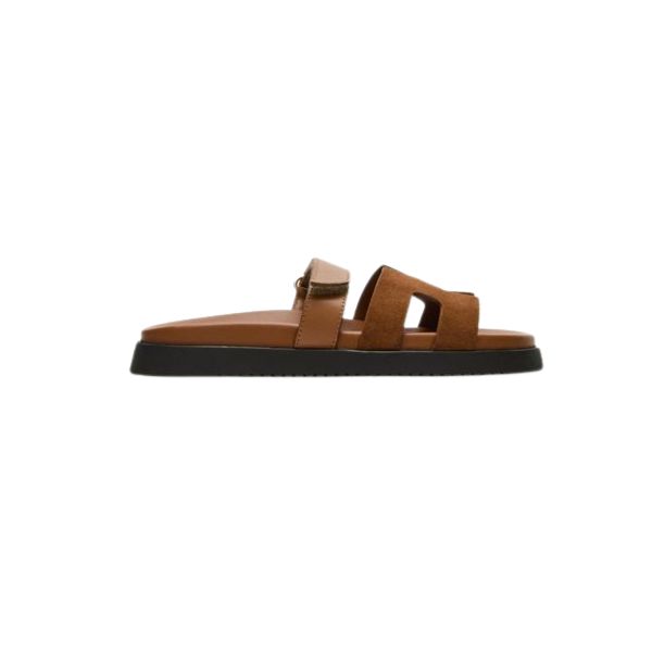 Steve Madden Mayven camel suede slide sandal pregnancy