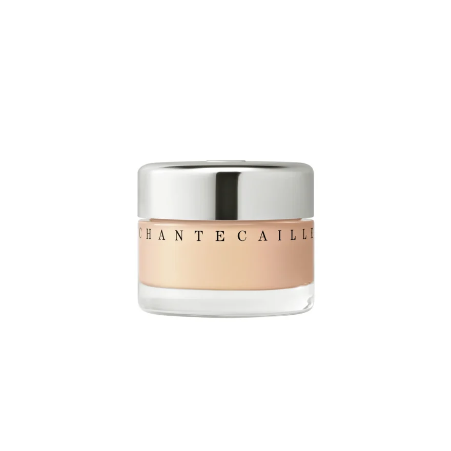 Chantecaille Future Skin Foundation in glass jar with silver lid, Shell shade