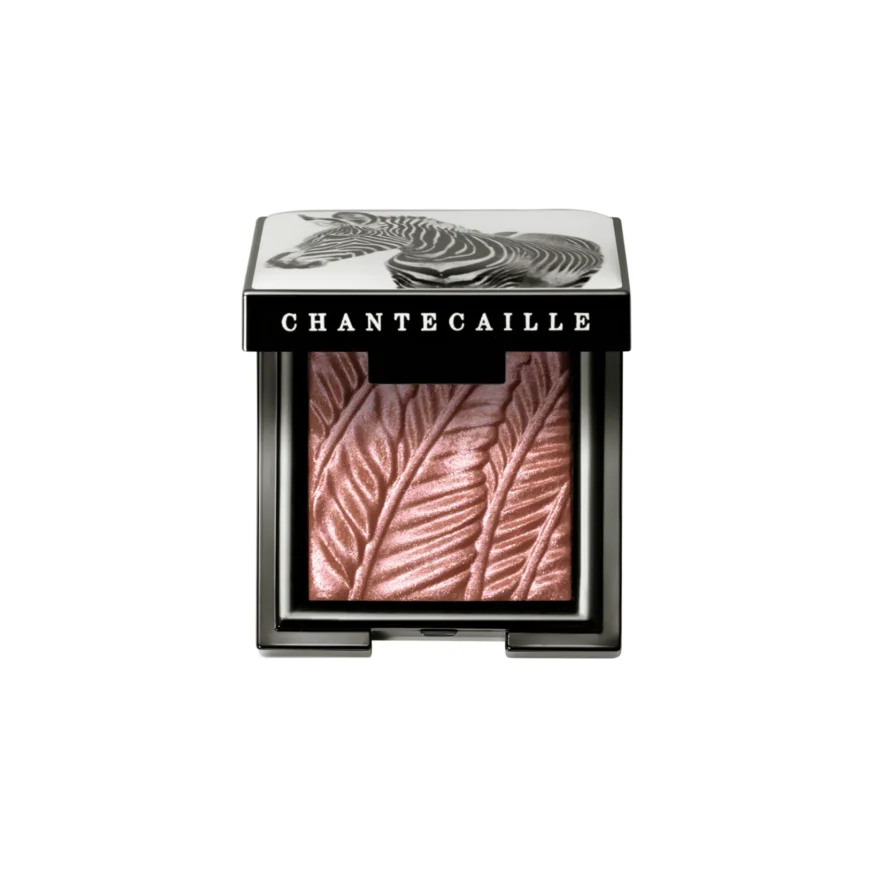 Chantecaille Luminescent Eye Shade shimmer compact with embossed zebra design