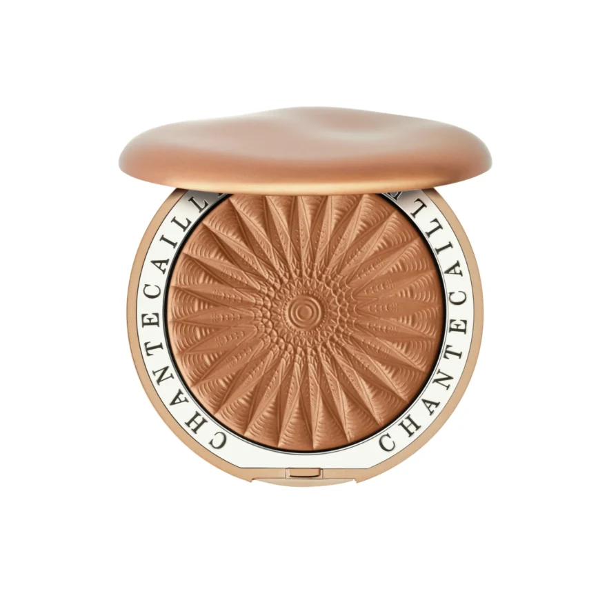 Chantecaille Real Bronze gel-powder bronzer compact with sunburst pressed design