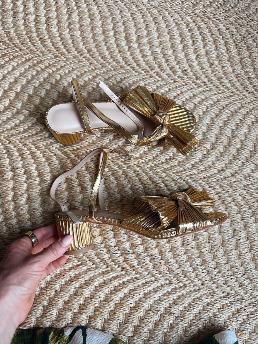 Amazon gold bow heels