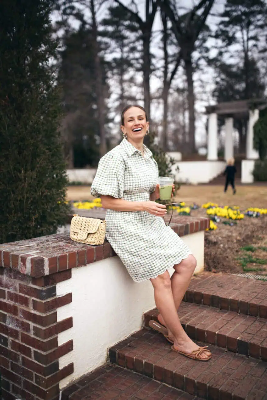 Woman wearing spring dress