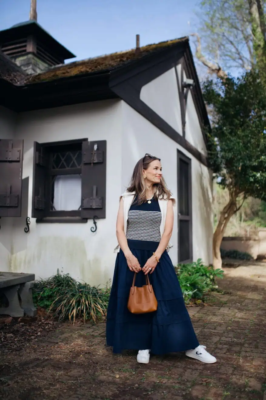 Woman wearing a European outfit