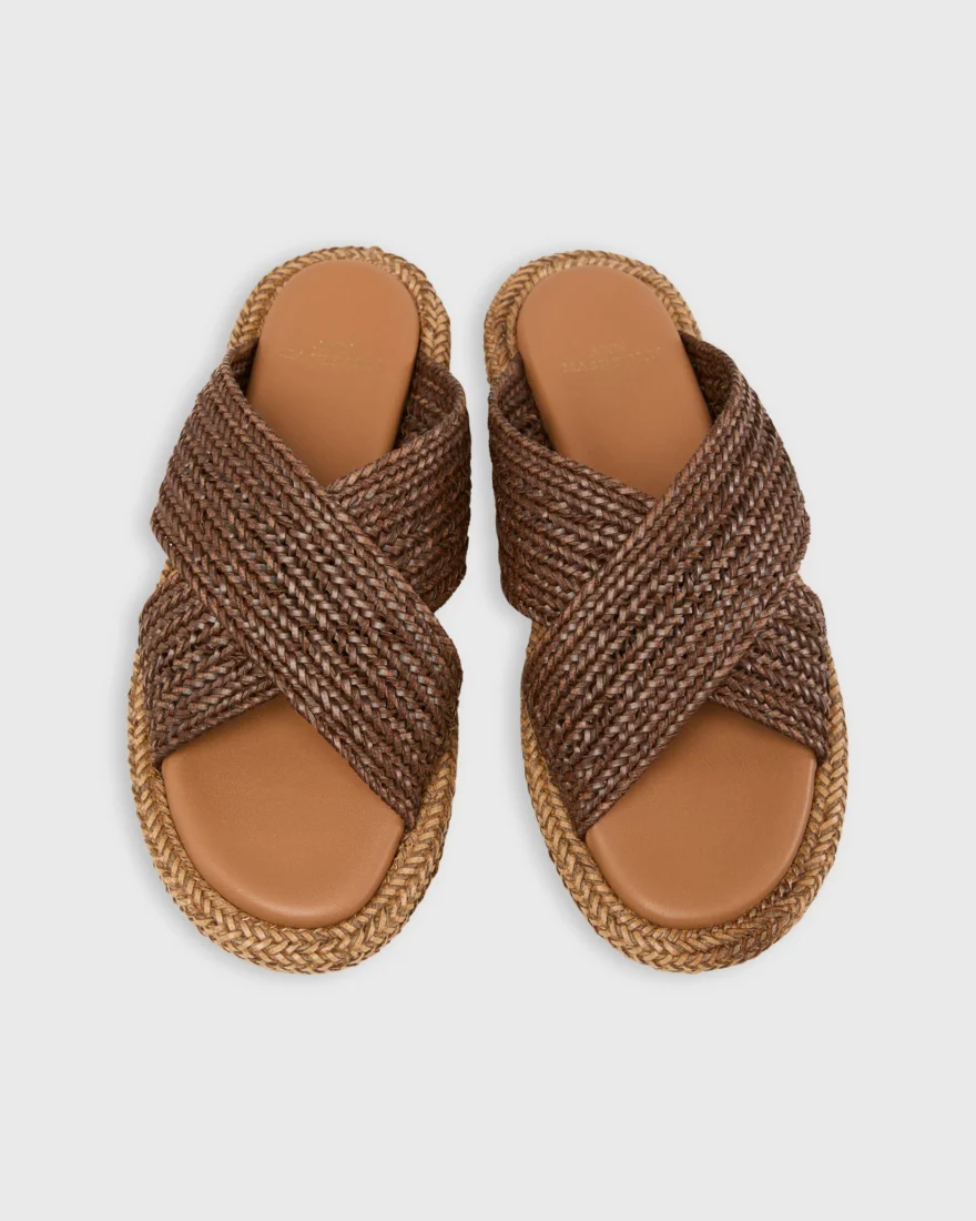 ann mashburn criss cross neutral sandals