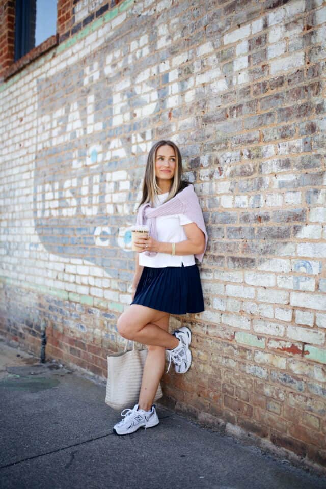 Woman wearing cute athleisure outfit