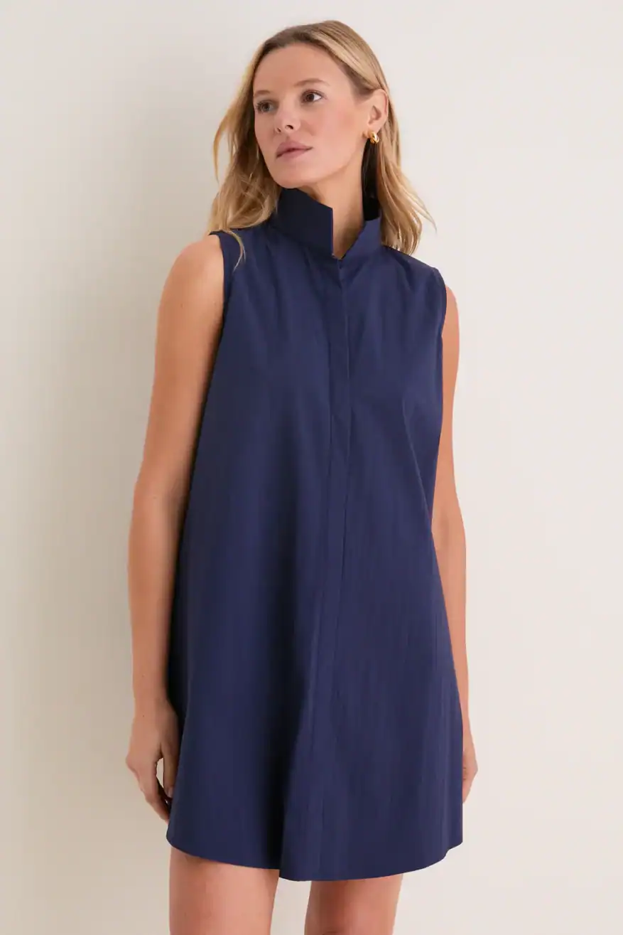 woman wearing a nursing friendly mini dress from Tuckernuck