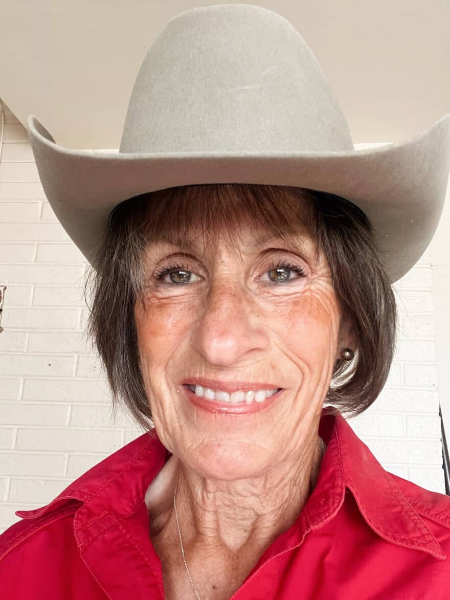 Woman wearing a cowboy hat