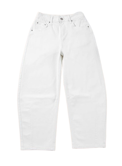 Amazon Barrel Jeans in white denim
