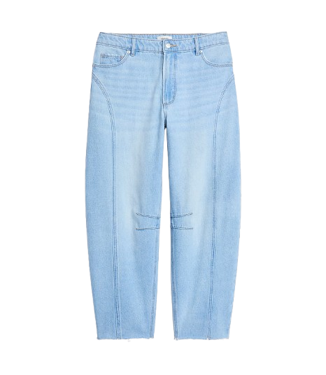 Loft Rivete Curvy Fresh Cut Horseshoe Jeans in light wash denim