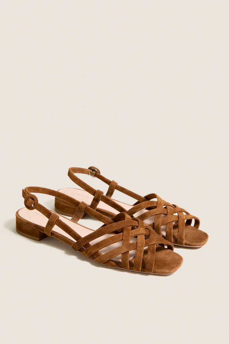 Loeffler Randall Cacao Suede Shelly Sandals
