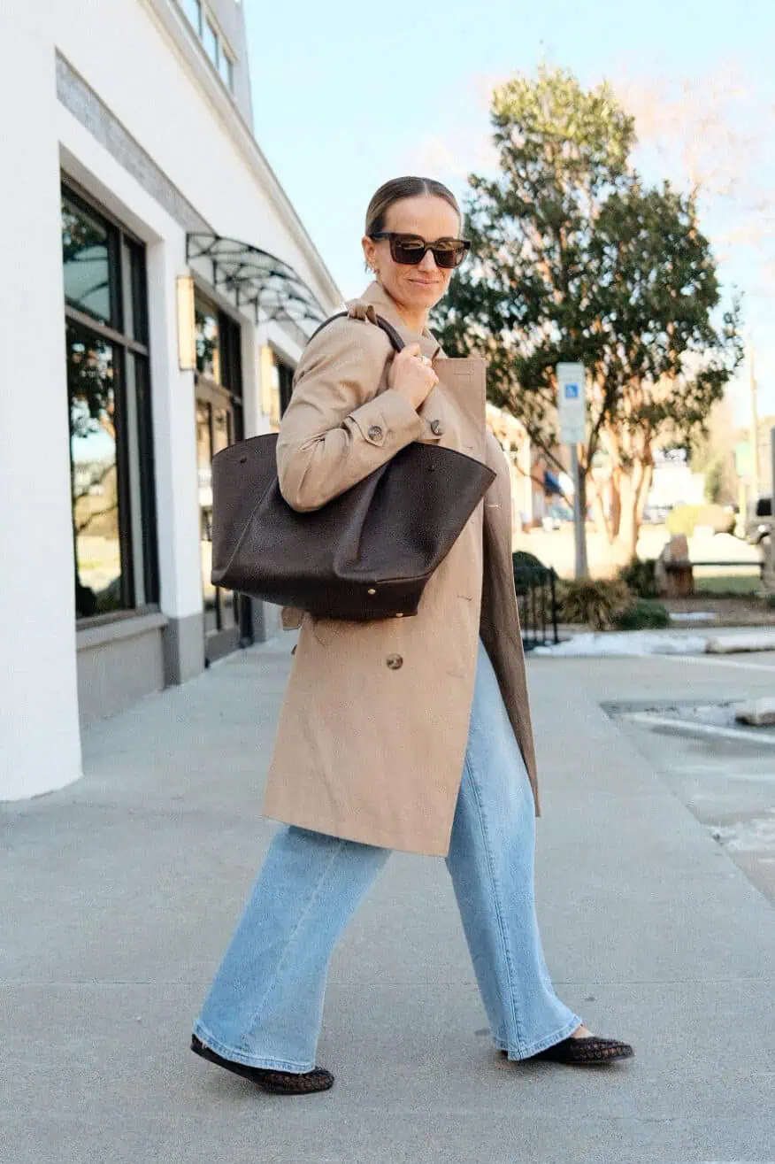 TeriLyn Adams wear Ralph Lauren trench coat