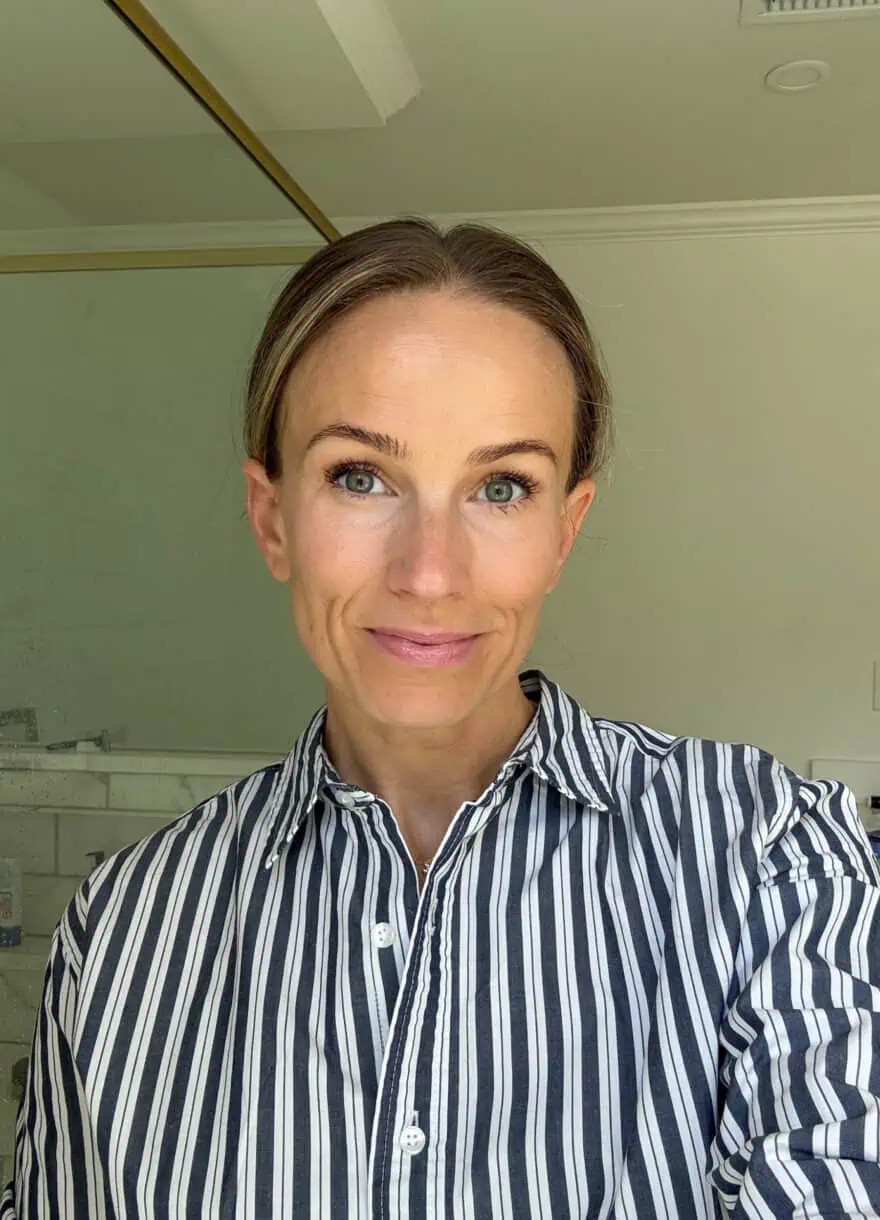 TeriLyn Adams wearing striped top