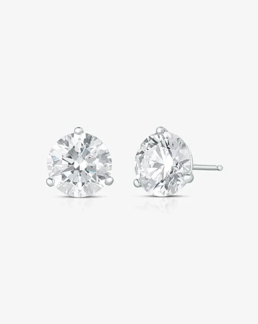 Ring Concierge diamond stud earrings in white gold