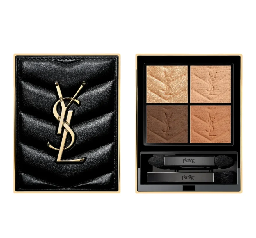 YSL quilted eyeshadow palette in warm bronze tones