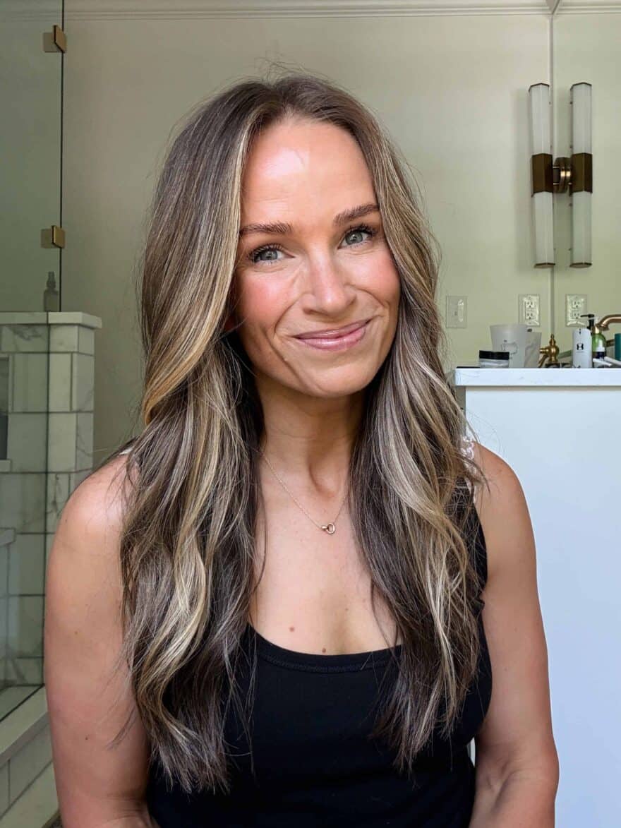TeriLyn Adams finished curling her hair with nice beach waves