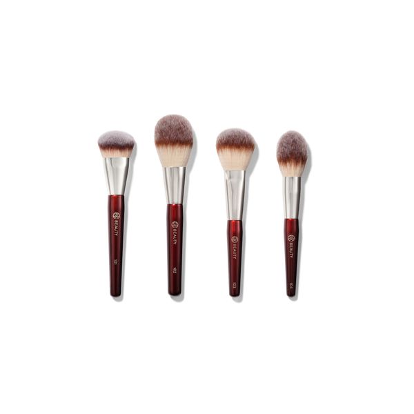 BK Beauty Essentials face brush set with four brushes, product shot