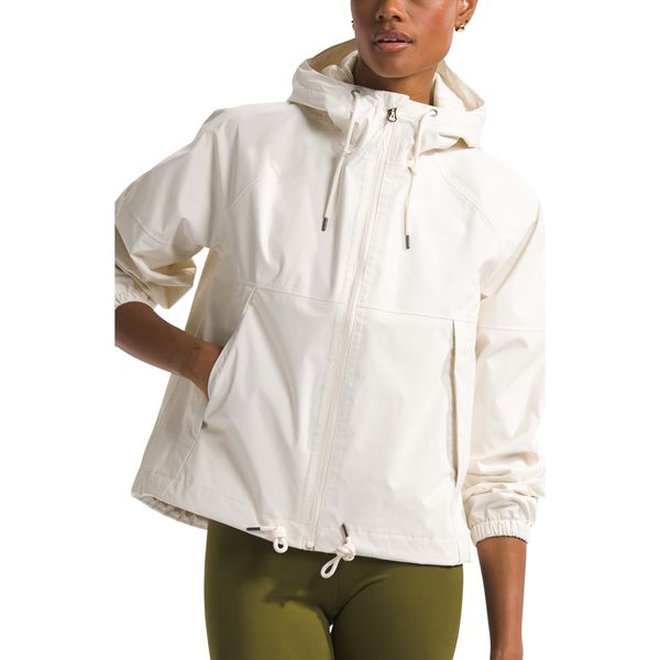 The North Face Antora rain hoodie in ivory, product shot