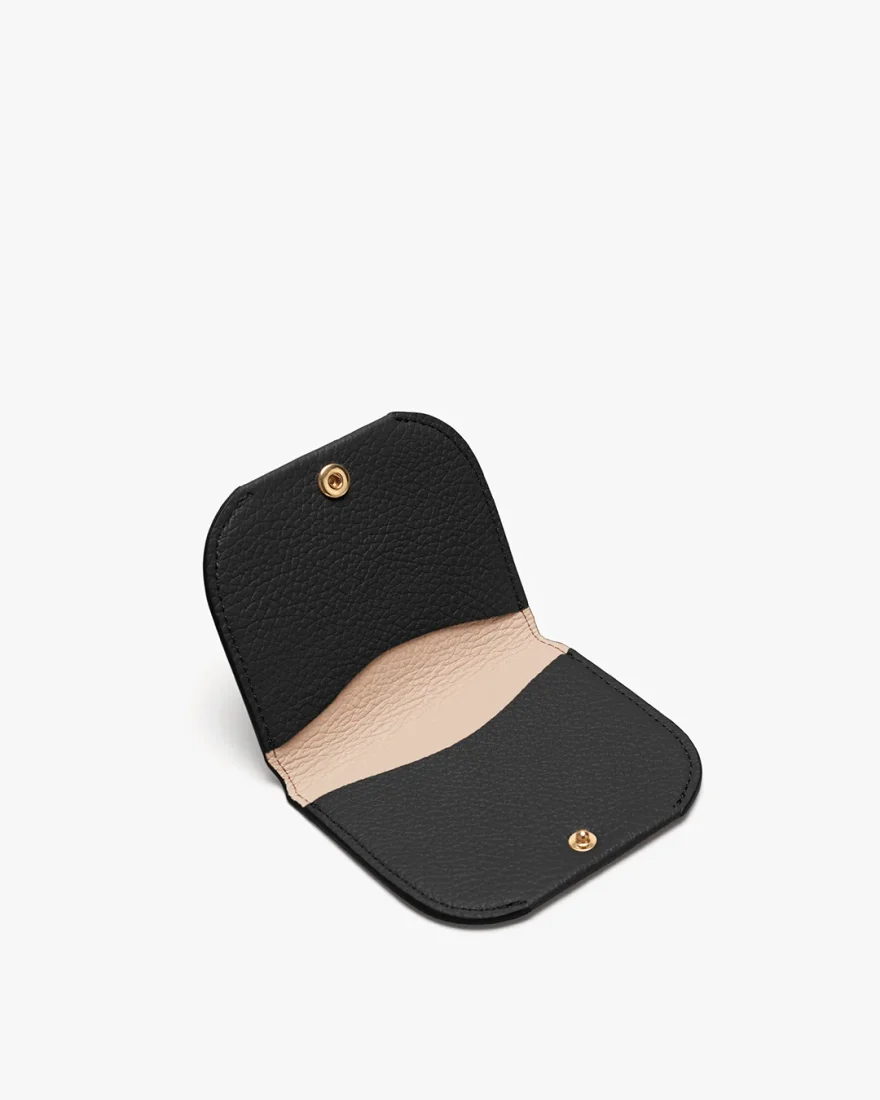 Cuyana leather wallet in black
