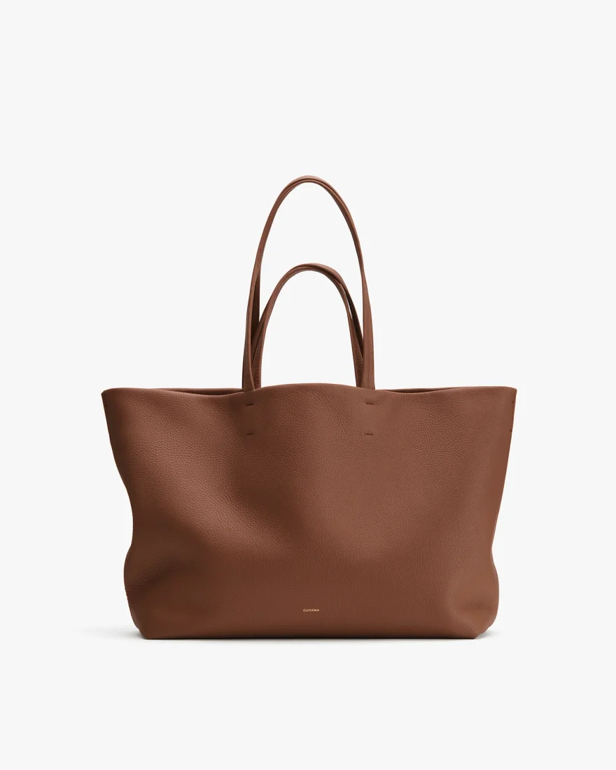 Cuyana classic easy tote bag in chestnut