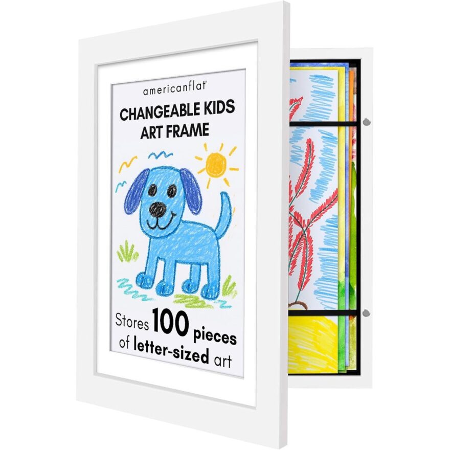 Changeable kids’ art frame: Christmas gift idea for husbands