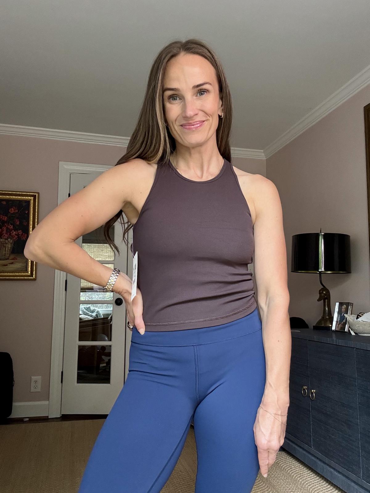 Vuori Pose Plyo Tank in French Roast, size S